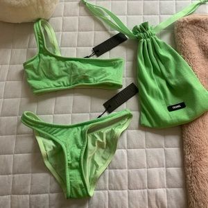 Green Sparkle Triangl Bikini